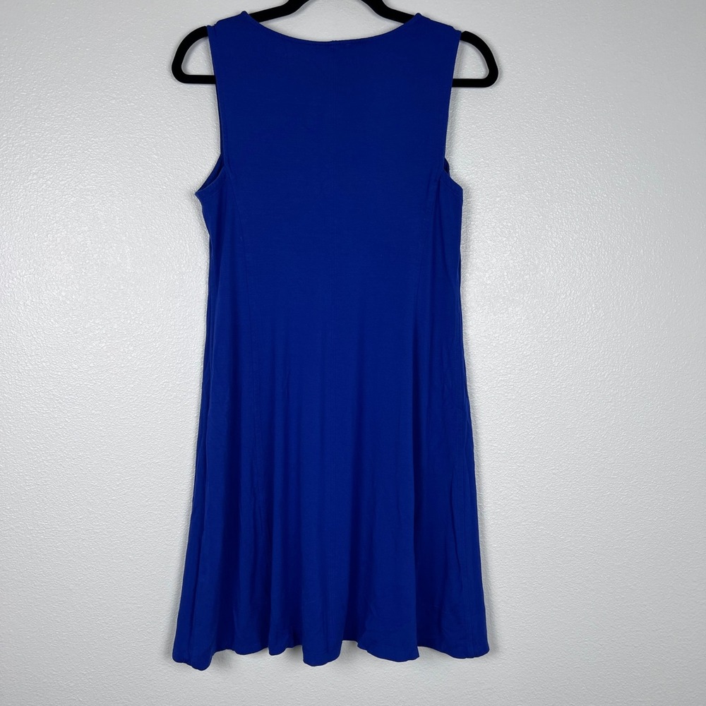 Eileen FIsher Women's Sleeveless V‎ Neck Dress Blue Sz PS - Picture 6 of 6